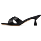 Aeyde Black Vero Leather Mule Heeled Sandals