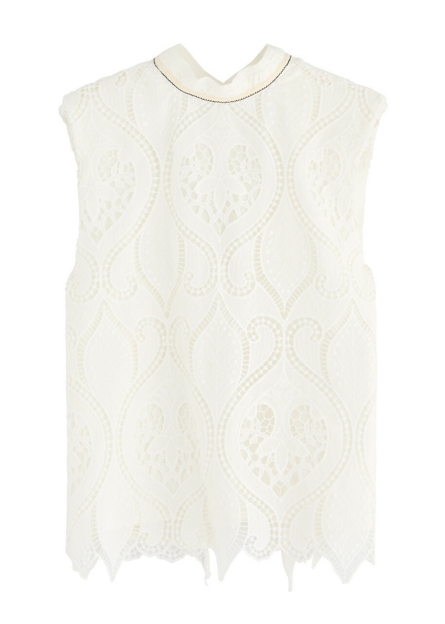 Lug Von Siga Linda Broderie Anglaise top Off White
