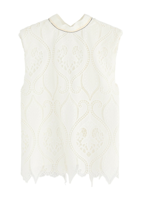 Photo: Lug Von Siga Linda Broderie Anglaise top Off White