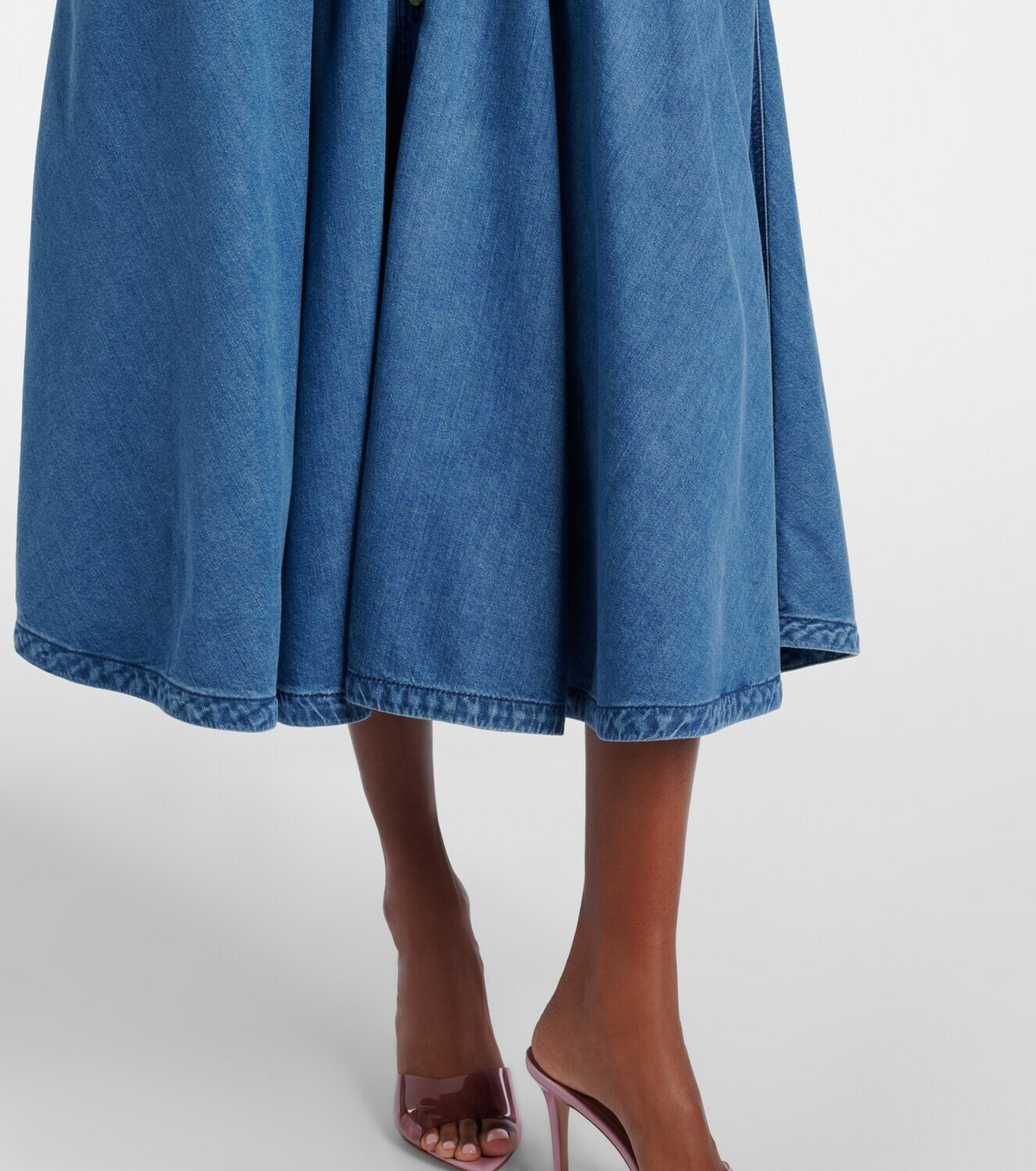 Patou Denim midi skirt