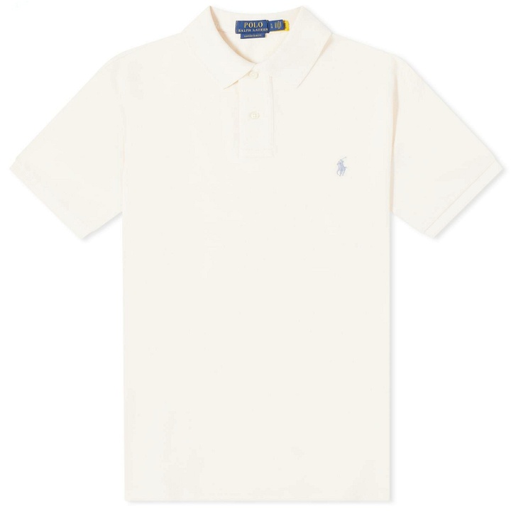 Photo: Polo Ralph Lauren Men's Custom Fit Polo Shirt in Guide Cream