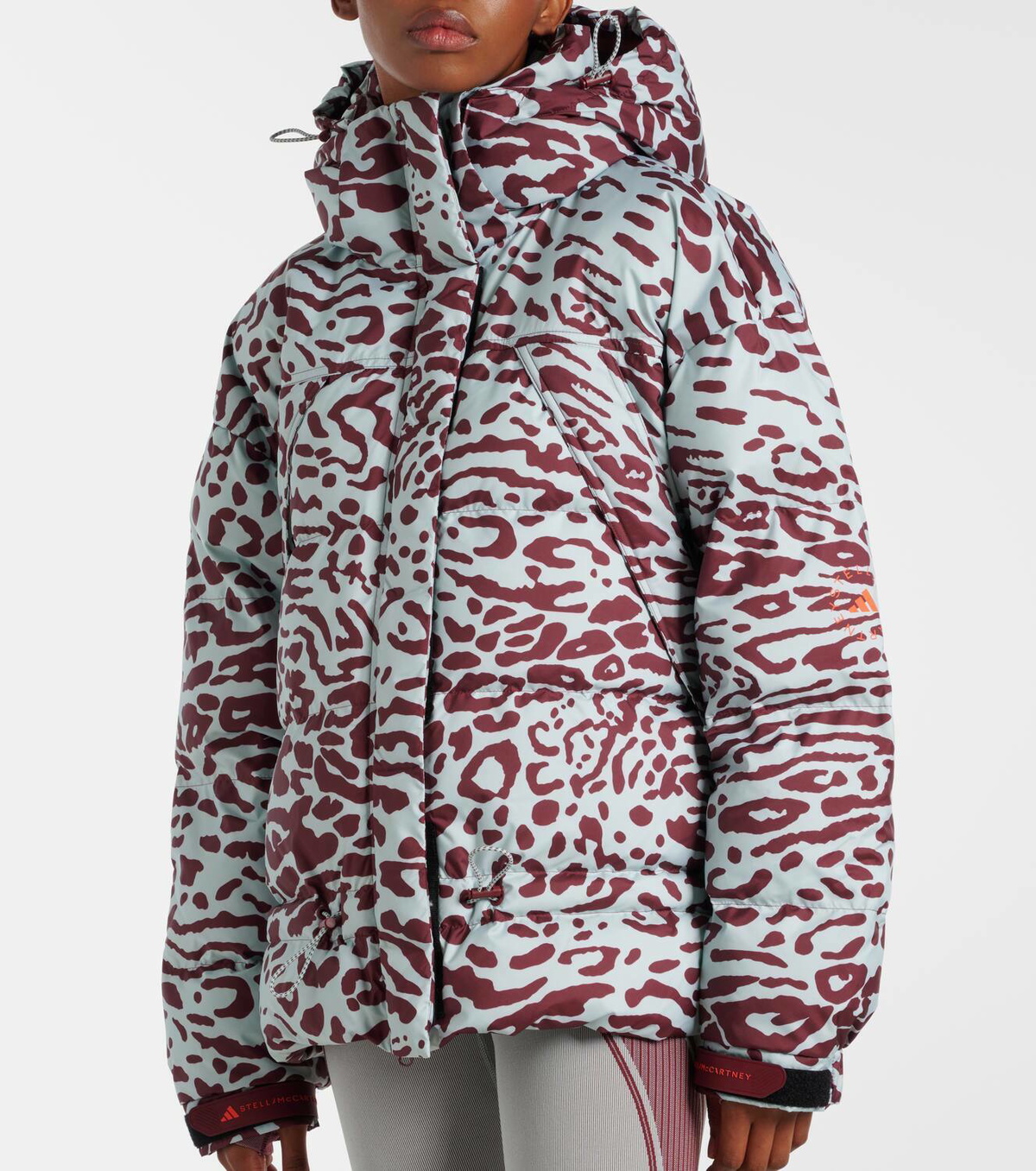 Adidas by Stella McCartney TrueNature leopard-print puffer jacket