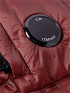 C.P. Company - Logo-Appliquéd Quilted D.D. Nylon-Ripstop Down Jacket - Burgundy