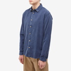 Folk Men's Babycord Shirt in Washed Ink