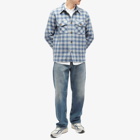 Portuguese Flannel Men's Waffle Overshirt in Blue