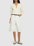 VICTORIA BECKHAM Oversized Cotton Bermuda Shorts