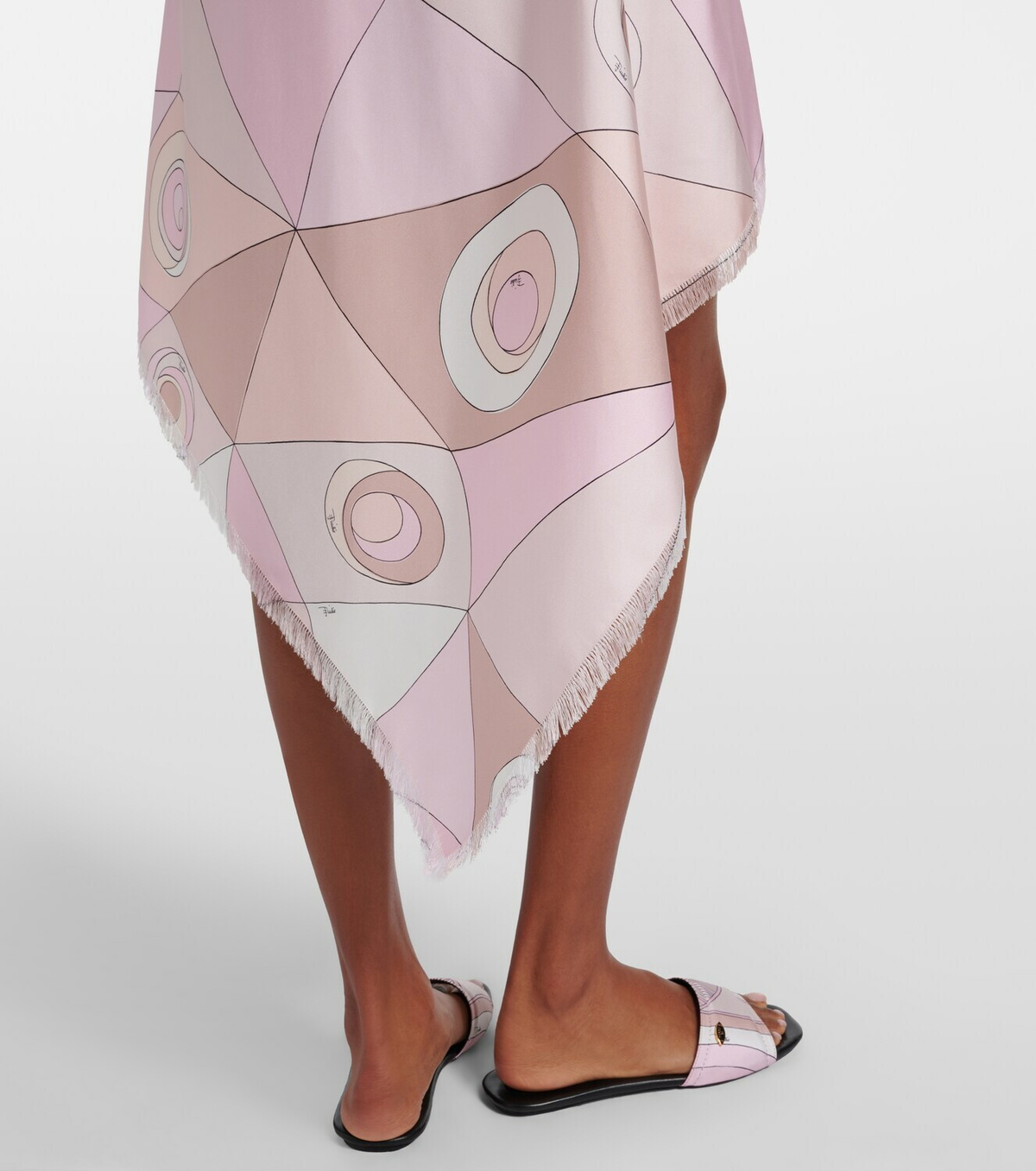 Pucci Occhi silk twill midi skirt
