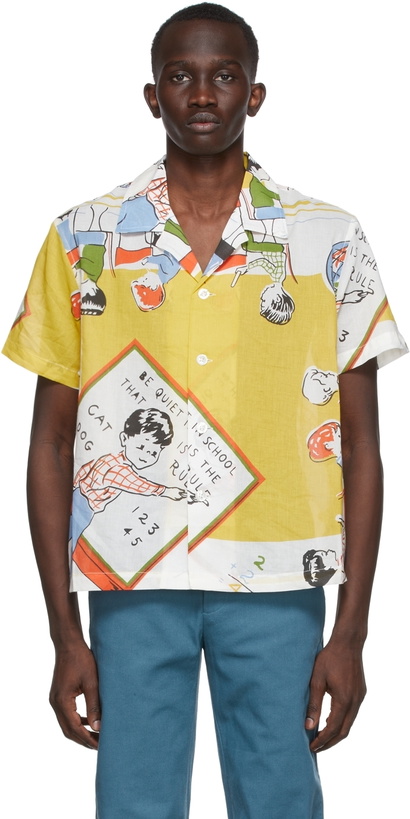 Photo: Bode SSENSE Exclusive Yellow Limited Edition Classroom Shirt