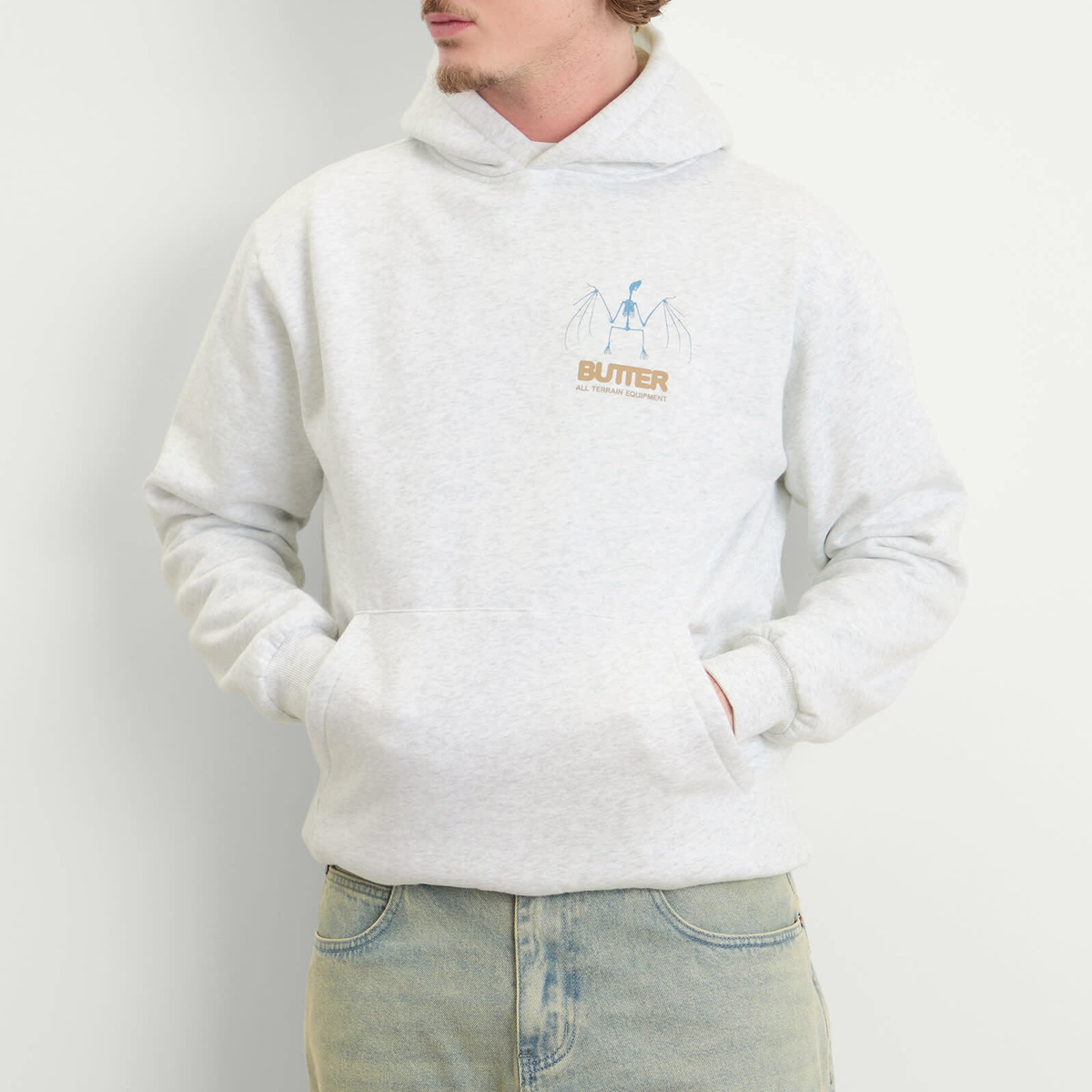 Butter Goods Men's Nocturnal Hoodie in Ash