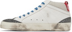 Golden Goose White & Gray Mid Star Double Quarter Sneakers