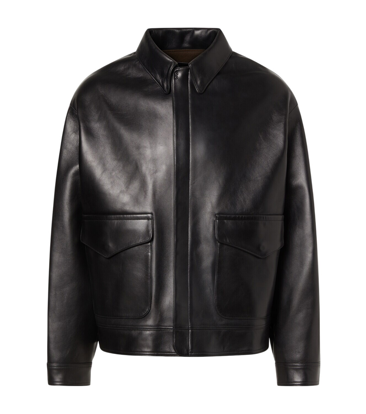 A.PRESSE - Type A-2 Leather Jacket - Black A.PRESSE