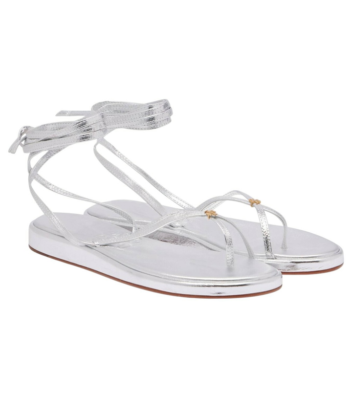 Photo: Tory Burch Capri metallic leather thong sandals