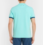 Vilebrequin - Palatin Contrast-Tipped Cotton-Piqué Polo Shirt - Men - Light blue