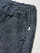 NN07 - Gregor 10056 Straight-Leg Cotton-Chambray Drawstring Shorts - Blue
