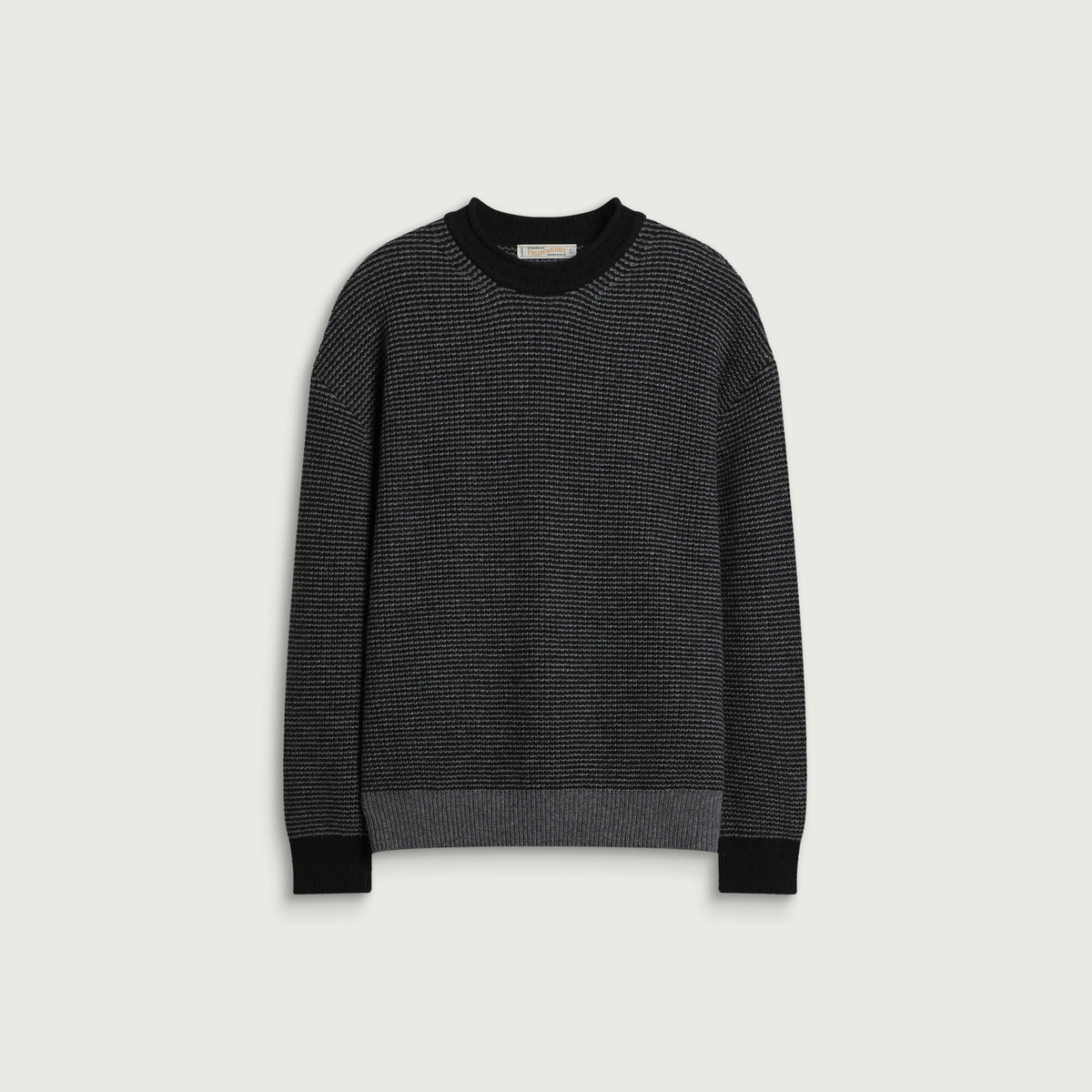 FrizmWORKS Men's Rollneck Ringer Knit in Black