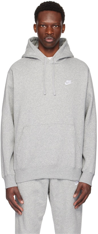 Photo: Nike Gray Embroidered Hoodie