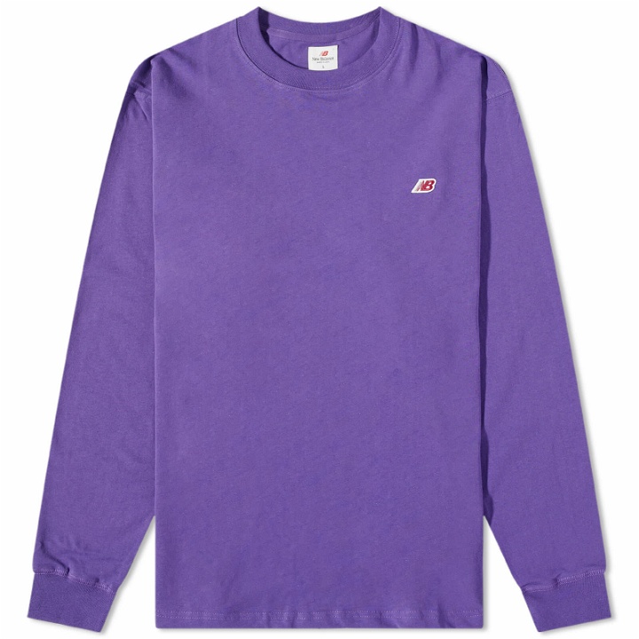 Photo: New Balance Men's Long Sleeve Made in USA Core T-Shirt in Prism Purple