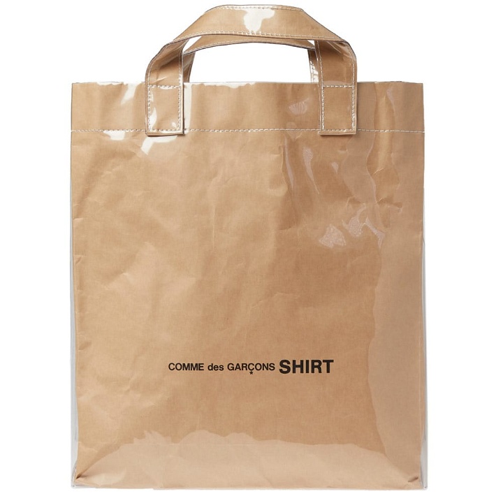 Photo: Comme des Garcons SHIRT PVC Kraft Paper Messenger Tote Bag