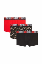 Diesel Three-pack of stretch cotton trunks with floral print - Trunks Mens in Black
