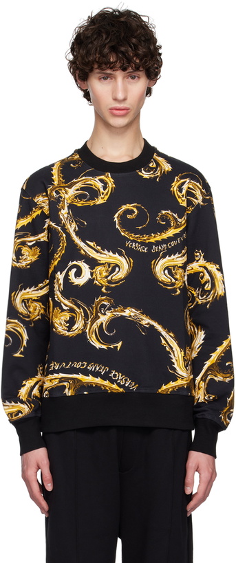 Photo: Versace Jeans Couture Black & Gold Chromo Couture Sweatshirt