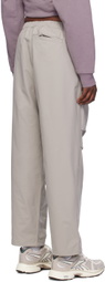Dime Gray Relaxed Zip Trousers