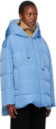 Max Mara Blue The Cube Taffy Reversible Down Jacket
