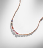 Suzanne Kalan Block-Chain Mini 18kt rose gold bangle with sapphires
