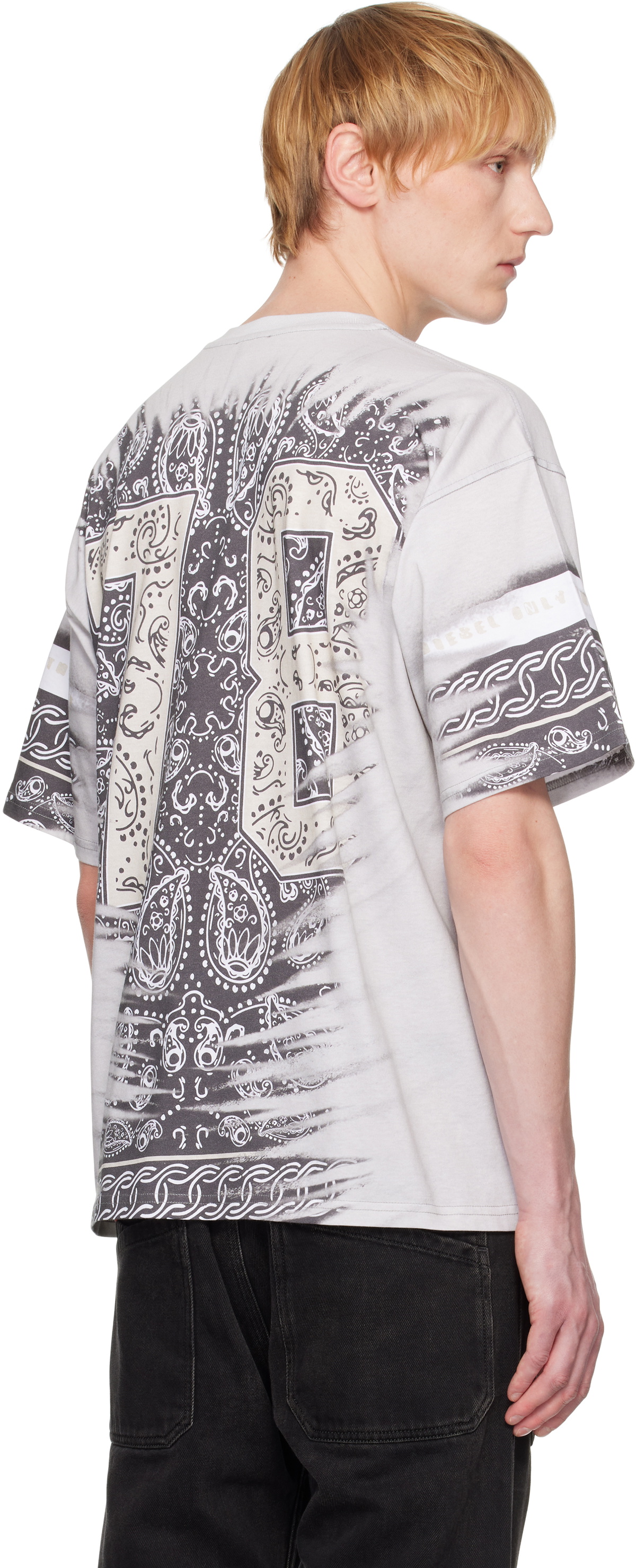 Diesel Gray T-Boxt-78-R1 T-shirt Diesel