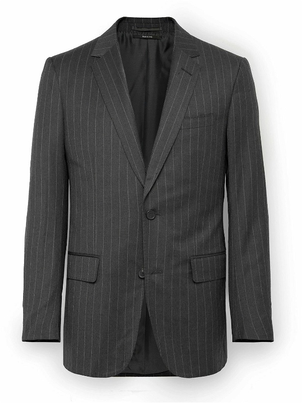 Photo: Dunhill - Mayfair Slim-Fit Pinstriped Wool Blazer - Gray