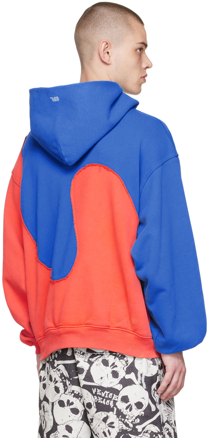 ERL Blue & Orange Swirl Hoodie ERL ERL Blue & Orange Swirl Hoodie ERL