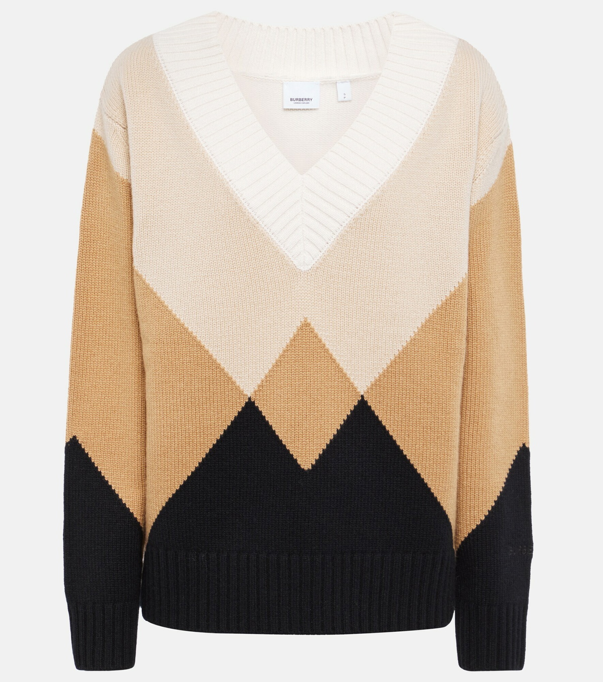 Burberry Women Cashmere Sweater With Kilt Pin
