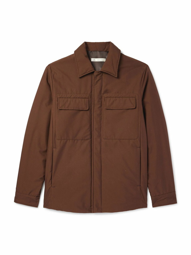 Photo: UMIT BENAN B - Padded Silk Shirt Jacket - Brown