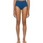 Her Line Blue Classic High-Waist Bikini Briefs