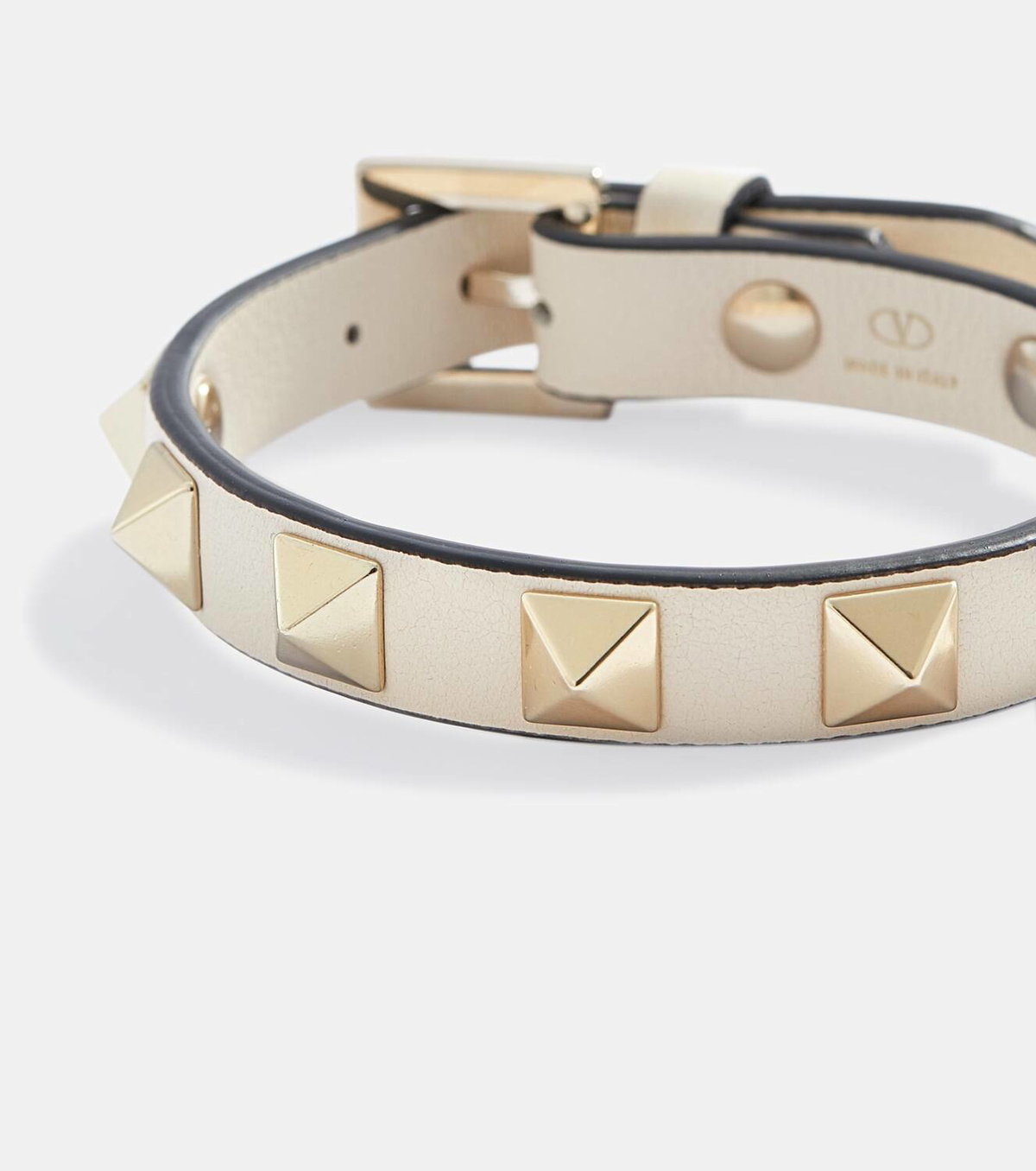 Valentino good Rockstud Leather Bracelet