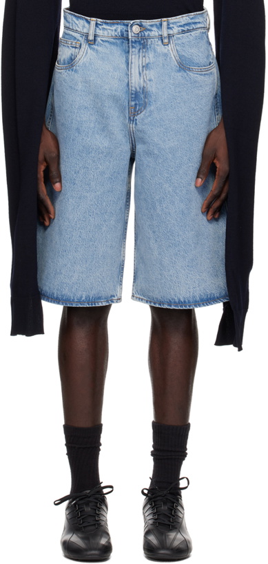 Photo: Coperni Blue Washed Denim Shorts