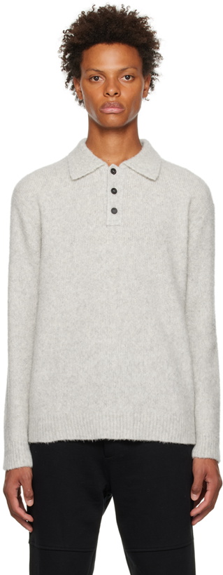 Photo: Solid Homme Gray Wool Polo