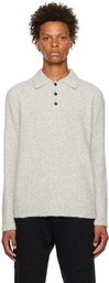 Solid Homme Gray Wool Polo