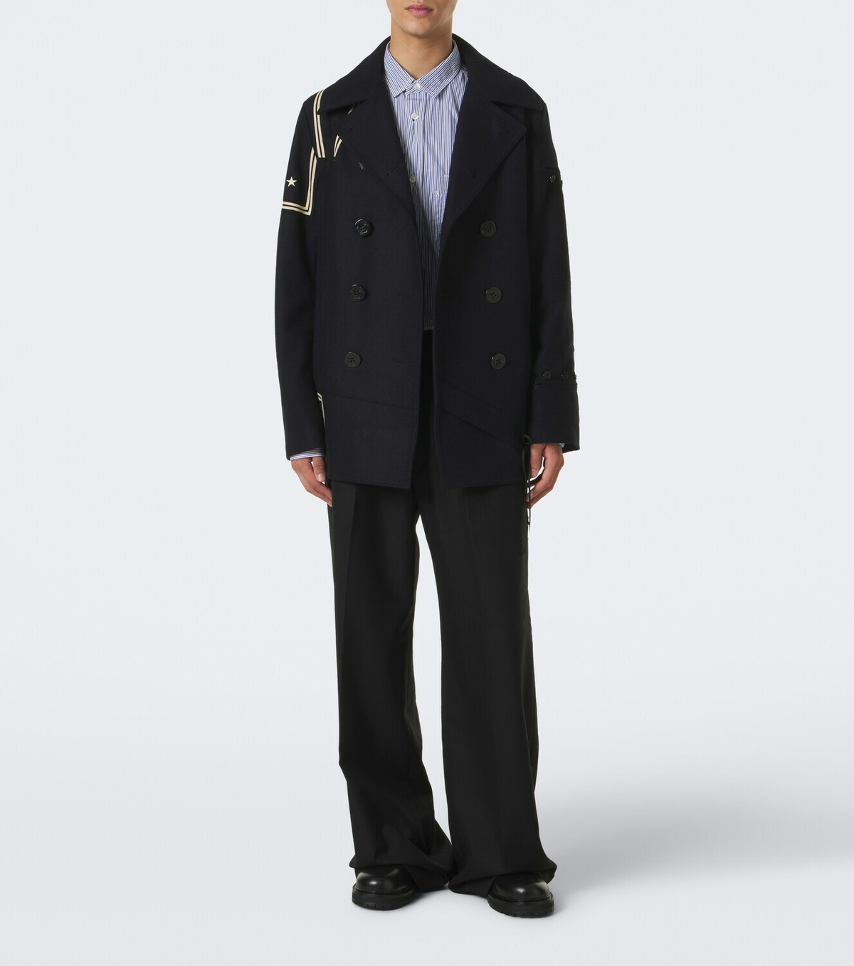 Junya Watanabe Double-breasted wool-blend blazer