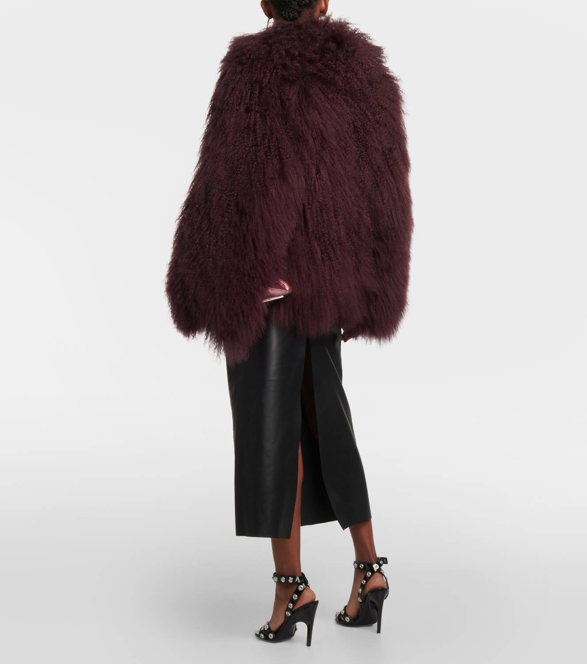 The Attico Faux fur cropped coat The Attico