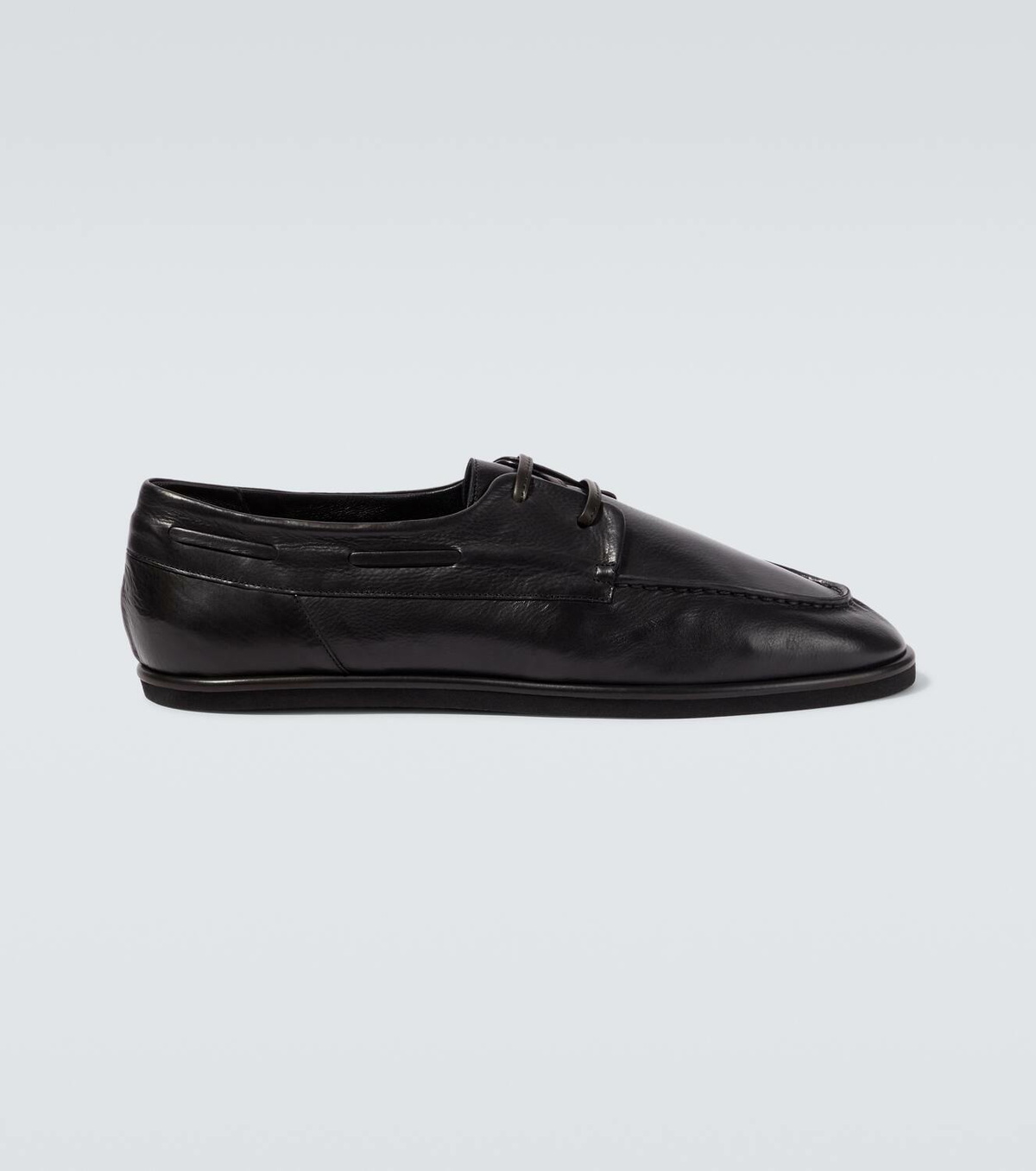AURALEE　オーラリー　LEATHER SHOES　25.5 AURALEE Soft Leather Deck Shoes. Available now. Priced at
