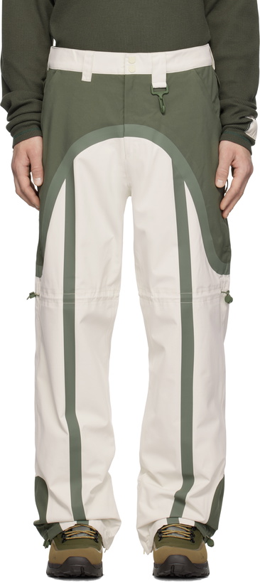 Photo: RCOS Green & White Taped Seam Nylon Shell Track Pants