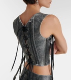 KNWLS Nihil Moto leather bustier