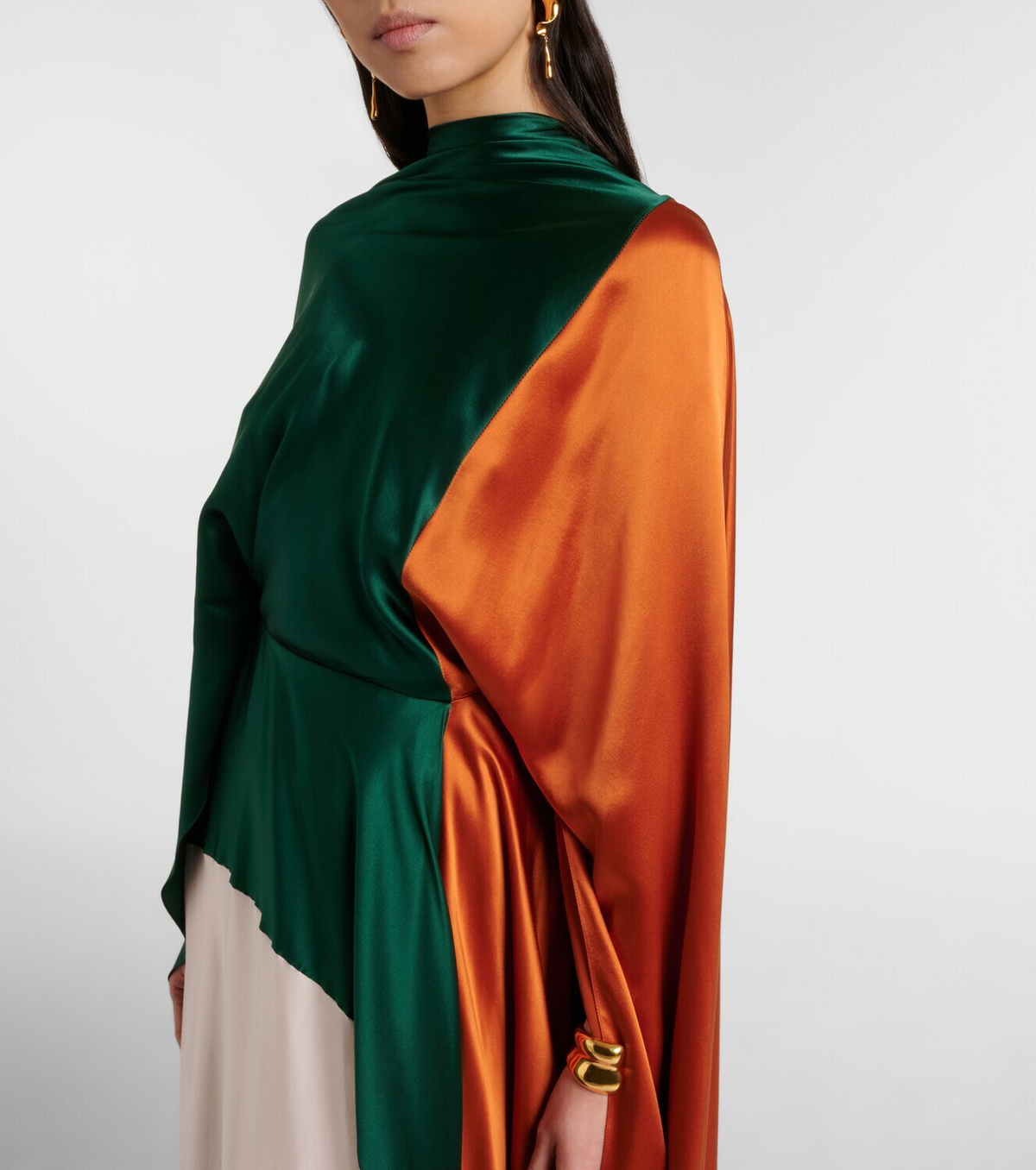 Roksanda Neolitsea caped silk satin gown