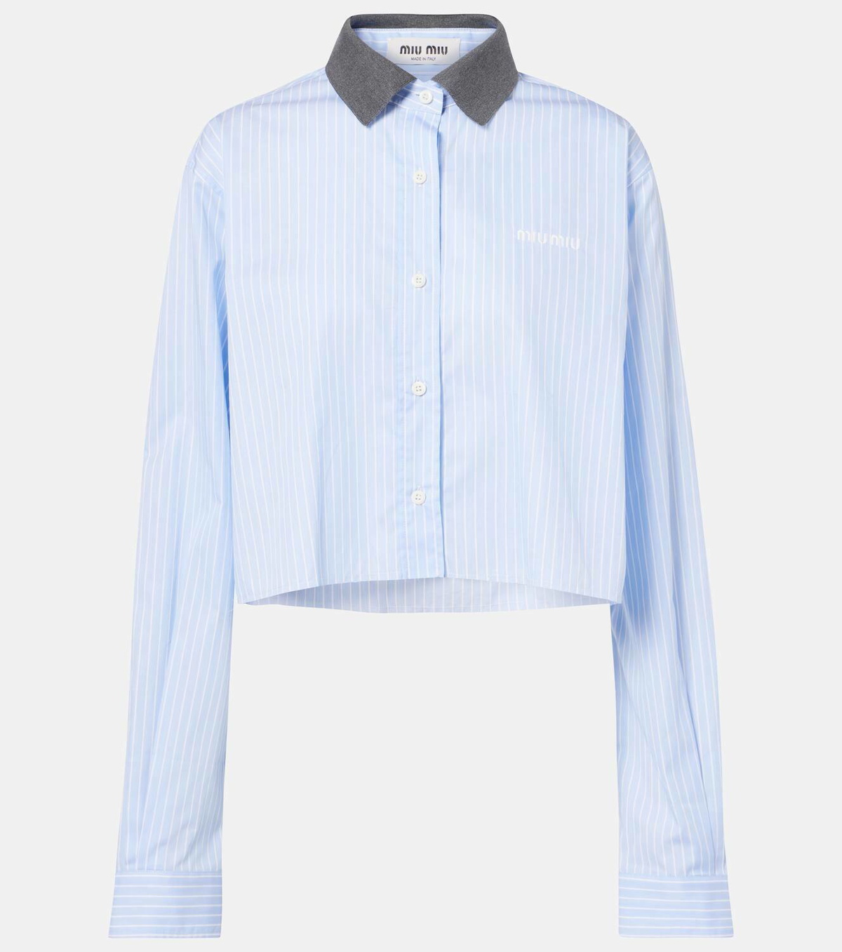 Miu Miu Cropped cotton shirt