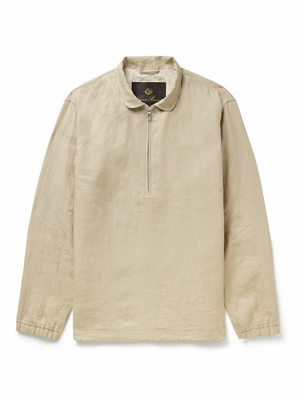 Photo: Loro Piana - Linen Half-Zip Jacket - Neutrals