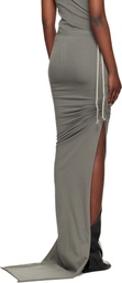 Rick Owens Gray Temple Edfu Maxi Skirt