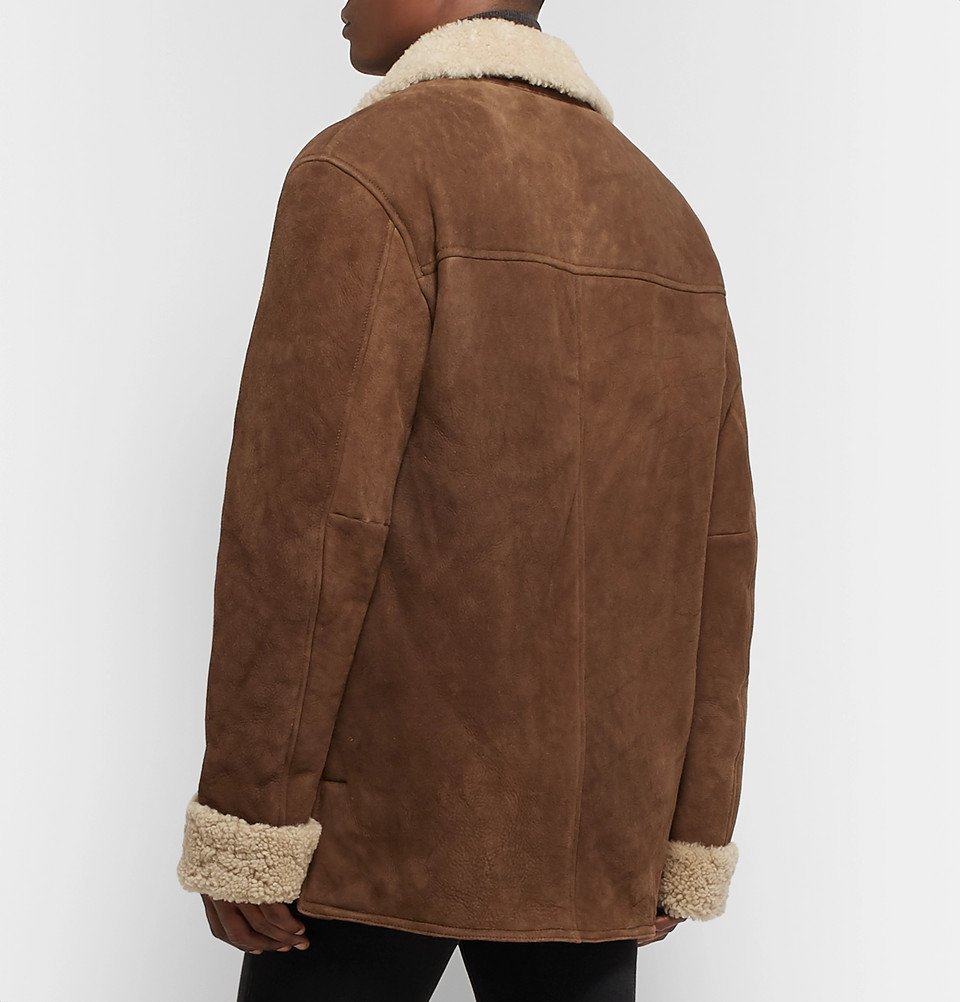 Belstaff - Leather-Trimmed Shearling Coat - Brown