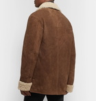Belstaff - Leather-Trimmed Shearling Coat - Brown