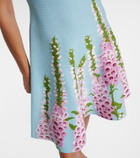 Oscar de la Renta Floral jacquard minidress