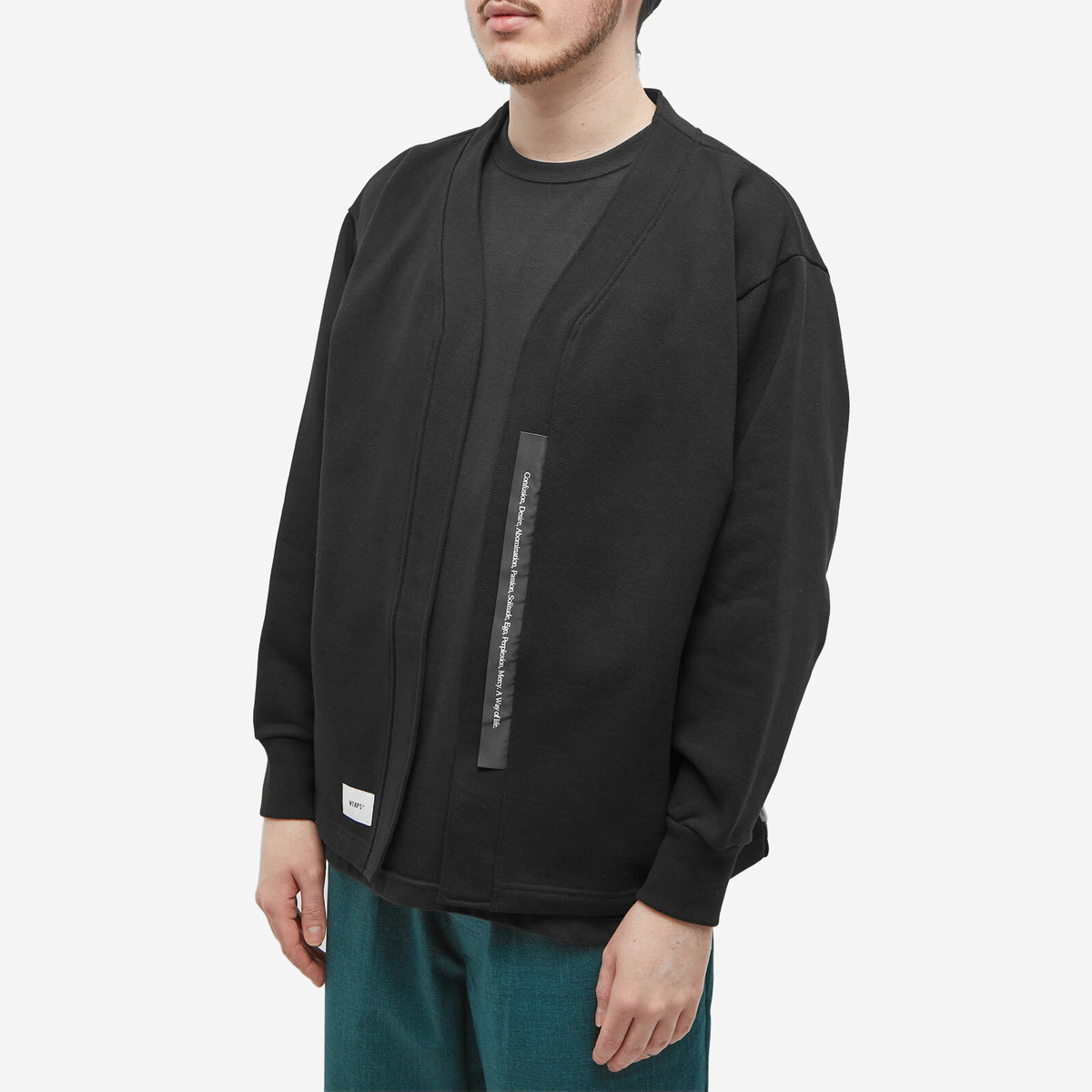 WTAPS Men's 0 Jersey Cardigan in Black